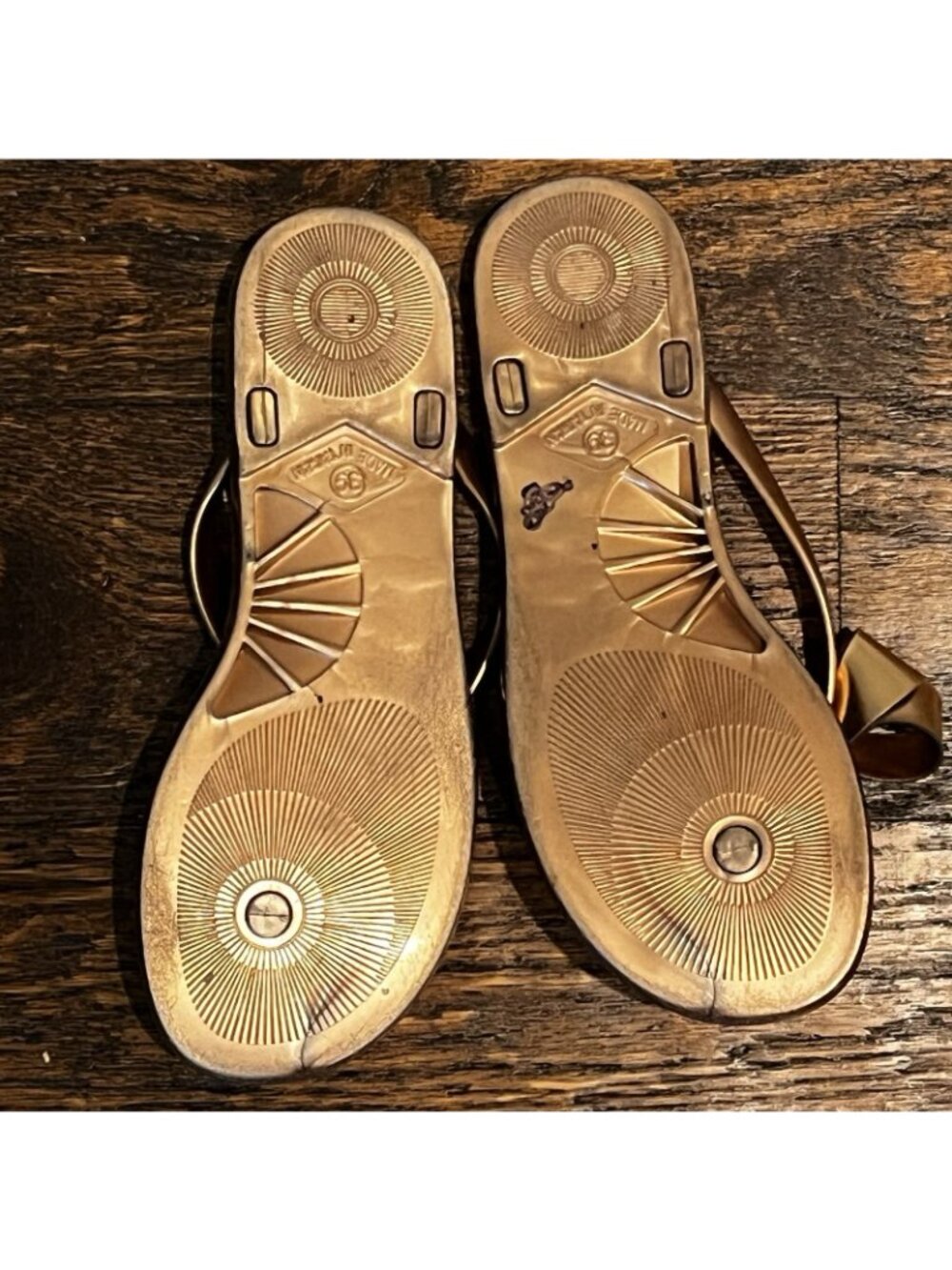 Ted Baker Jelly Thong Flip Flop Sandals Womens 39/8.5 Floral Insole Bow Copper - Picture 5 of 8